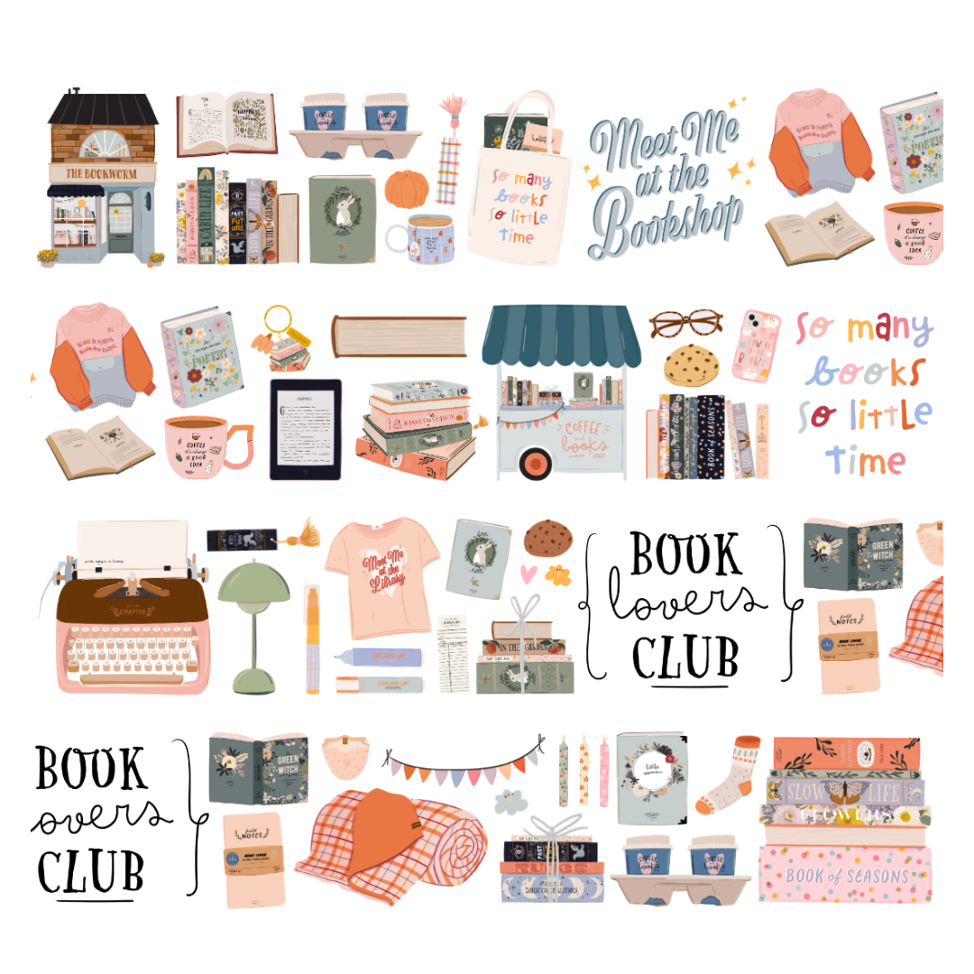 Penpaling Paula - Bookworm - Cinta PET PRE-CORTADA