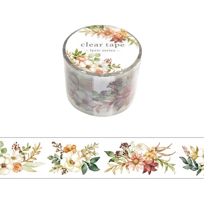 Mind Wave - Washi Tape Transparente 30 mm - Flower 1 - Lyric Series