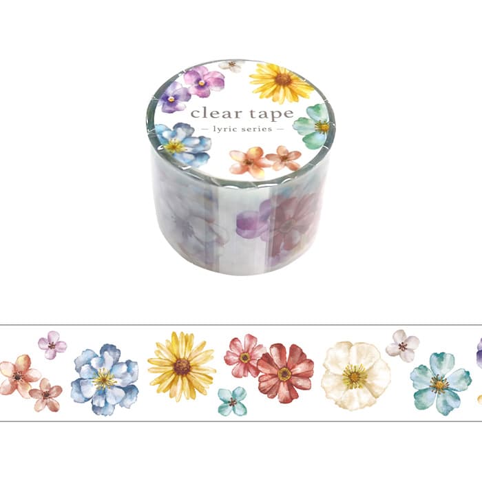Mind Wave - Washi Tape Transparente 30 mm - Flower 4 - Lyric Series