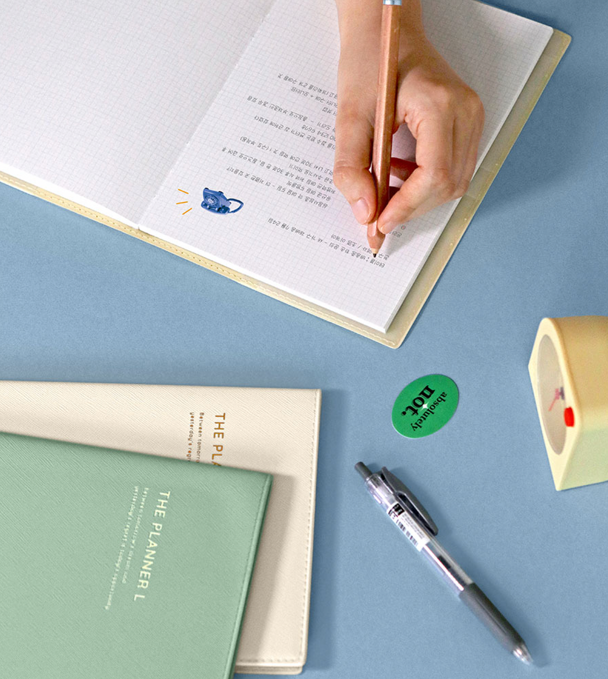 Iconic - Agenda Anual 2027 - Vista Mensual - The Planner L - Steel Blue