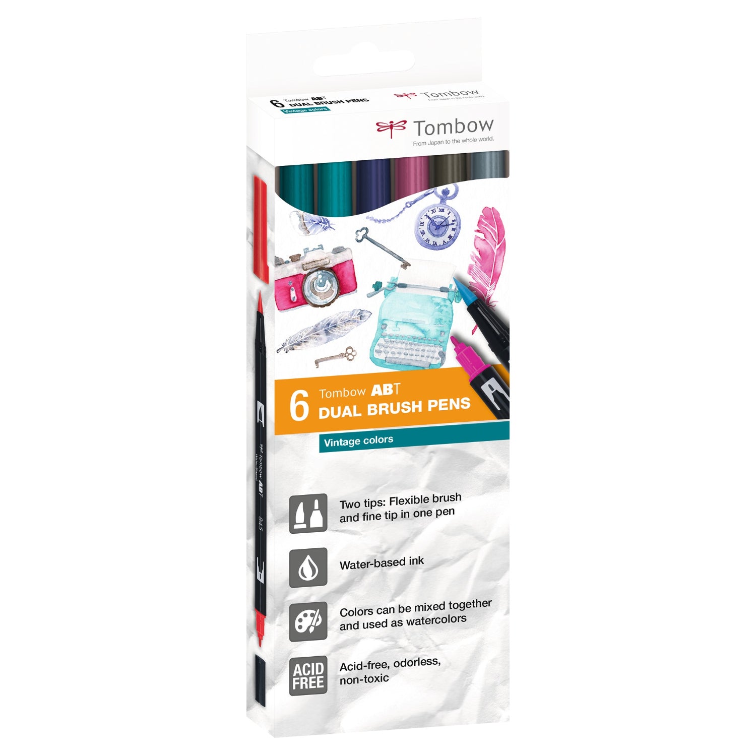 Estuche 6 BrushPen - Vintage