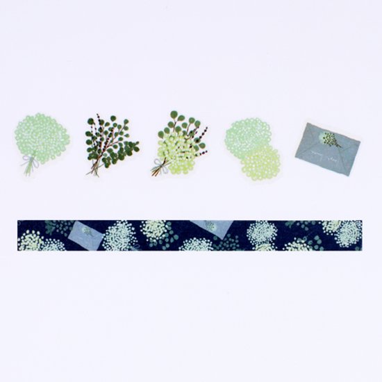 Bande - Pegatinas en rollo + washi - Gipsófila