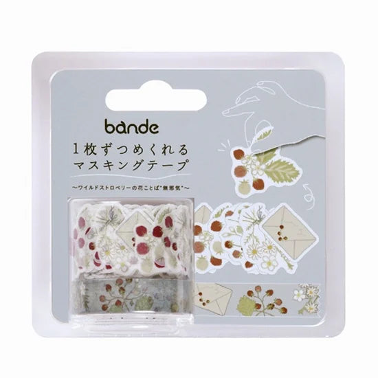 Bande - Pegatinas en rollo + washi - Fresas