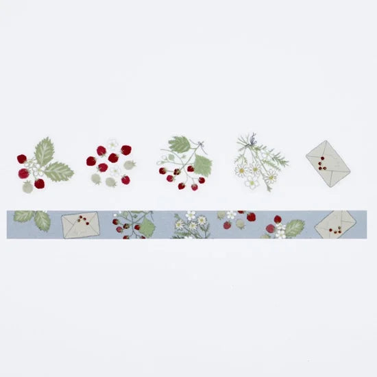 Bande - Pegatinas en rollo + washi - Fresas