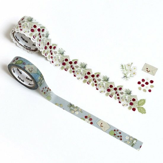 Bande - Pegatinas en rollo + washi - Fresas