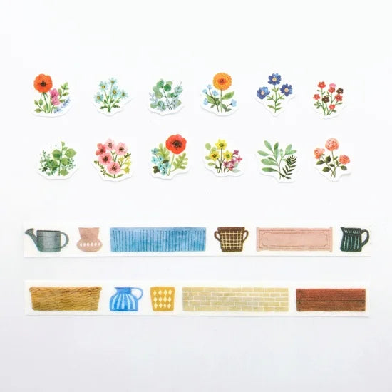 Bande - Pegatinas en rollo + washi - Flower Garden