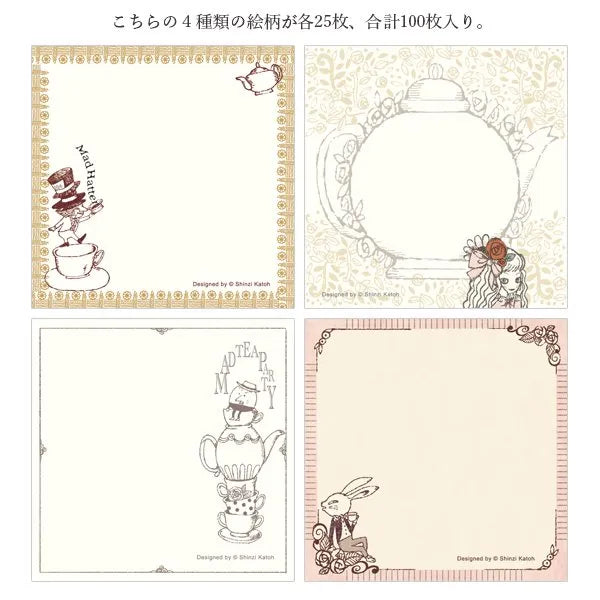 Shinzi Katoh - Bloc de Notas Cuadradas - Alice Mad Tea Party