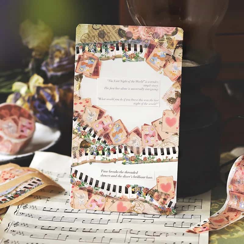 BGM - Washi Tape 15 mm Foil Stamping - Piano