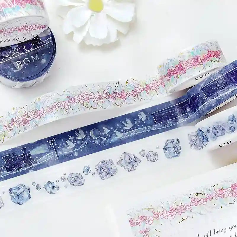 BGM - Washi Tape 15 mm Foil Stamping - Galaxy Train