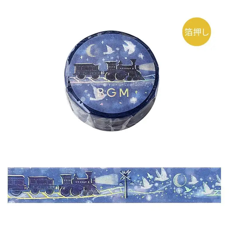 BGM - Washi Tape 15 mm Foil Stamping - Galaxy Train