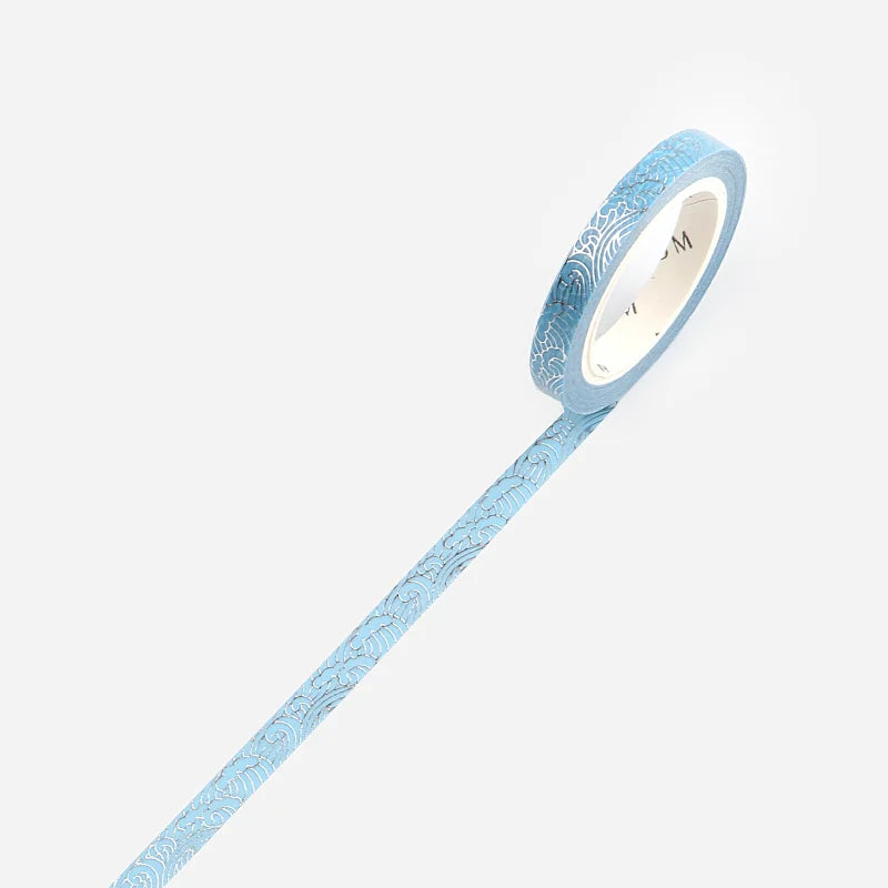 BGM - Washi Tape 5 mm Foil Stamping - Azul