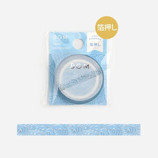 BGM - Washi Tape 5 mm Foil Stamping - Azul