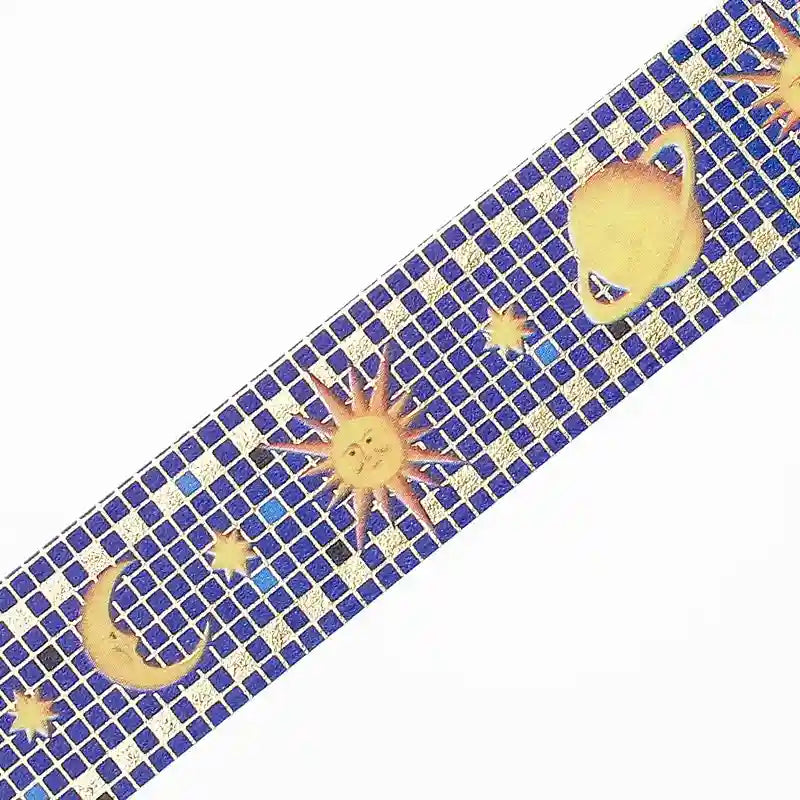 BGM - Washi Tape 15 mm Foil Stamping - Azulejos con Luna