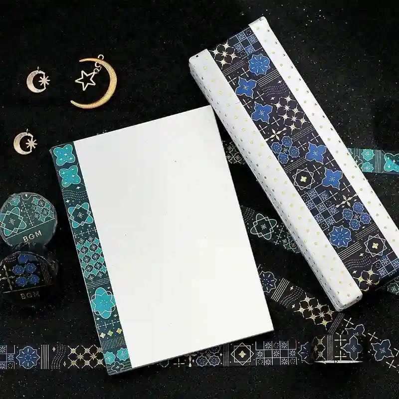 BGM - Washi Tape 15 mm Foil Stamping - Geometría Verde