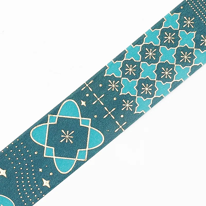 BGM - Washi Tape 15 mm Foil Stamping - Geometría Verde