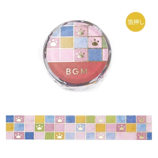 BGM - Washi Tape 15 mm Foil Stamping - Huellas