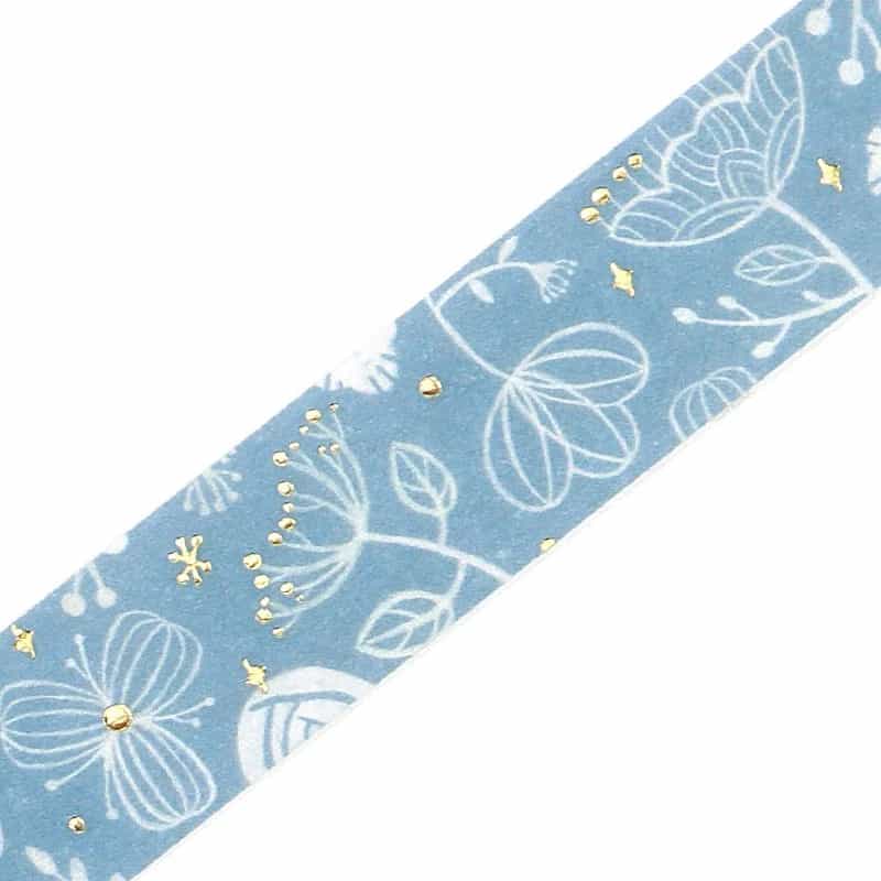 BGM - Washi Tape 15 mm Foil Stamping - Blue Transparent