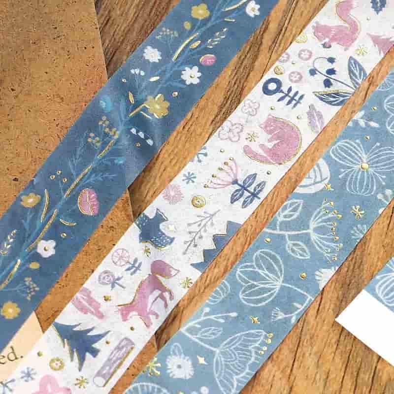 BGM - Washi Tape 15 mm Foil Stamping - Blue Transparent