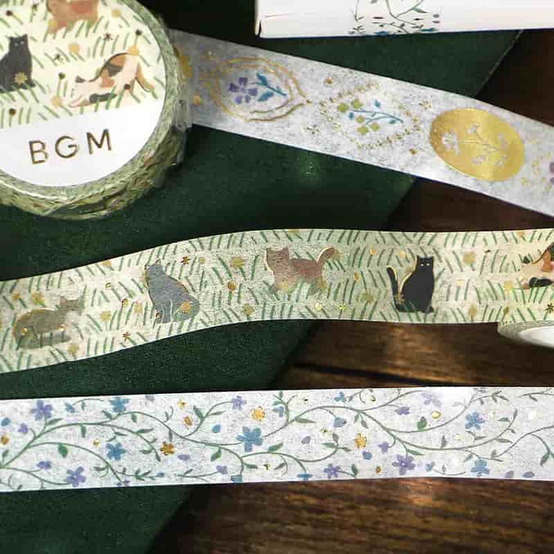 BGM - Washi Tape 15 mm Foil Stamping - Cats