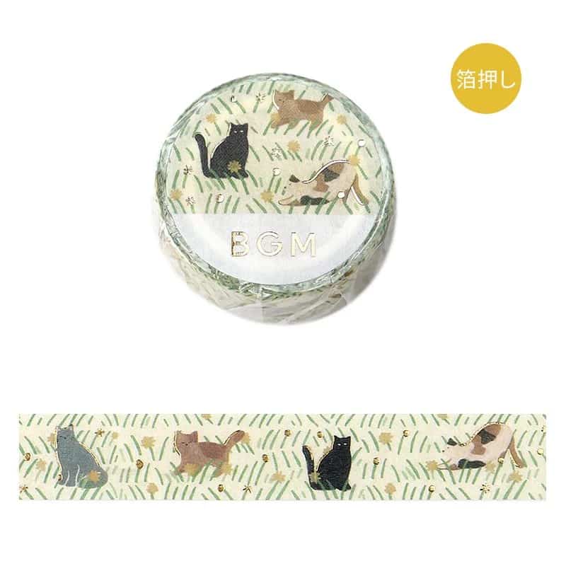 BGM - Washi Tape 15 mm Foil Stamping - Cats
