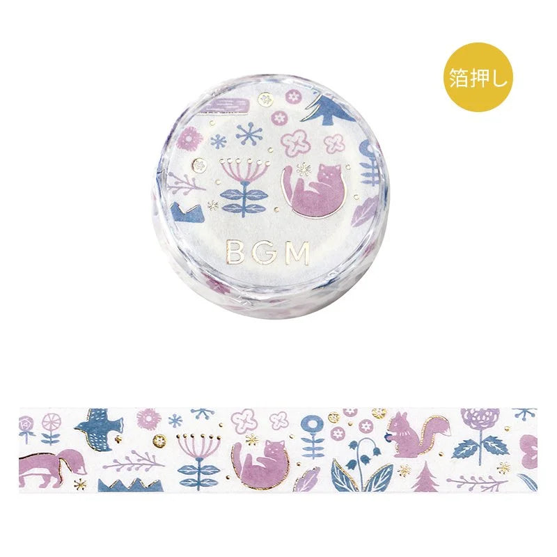BGM - Washi Tape 15 mm Foil Stamping - Song of the Forest