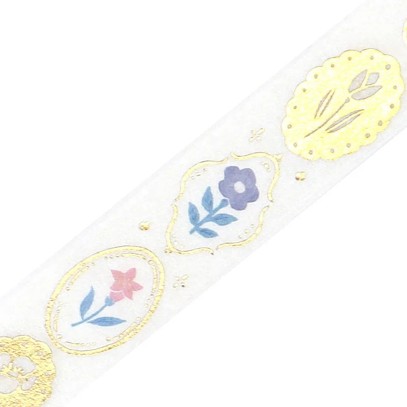 BGM - Washi Tape 15 mm Foil Stamping - Flower Brooch