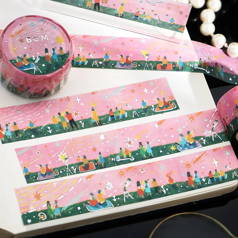 BGM - Washi Tape 20 mm Foil Stamping - Viendo Estrellas