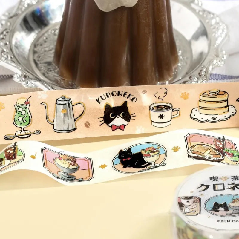 BGM - Washi Tape 20 mm Kuroneko Cafe - Todays Menu