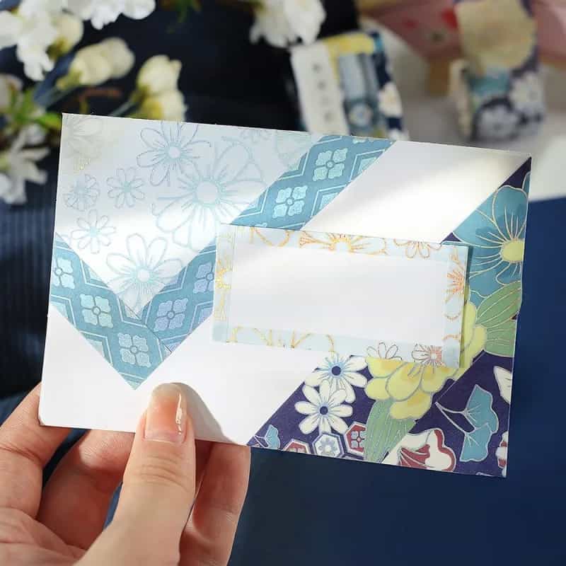 BGM - Set 3 Washi Tape Foil Stamping - Azure Blue - Kimono Coloring