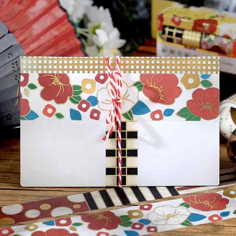 BGM - Set 3 Washi Tape Foil Stamping - Camelia Color - Kimono Coloring