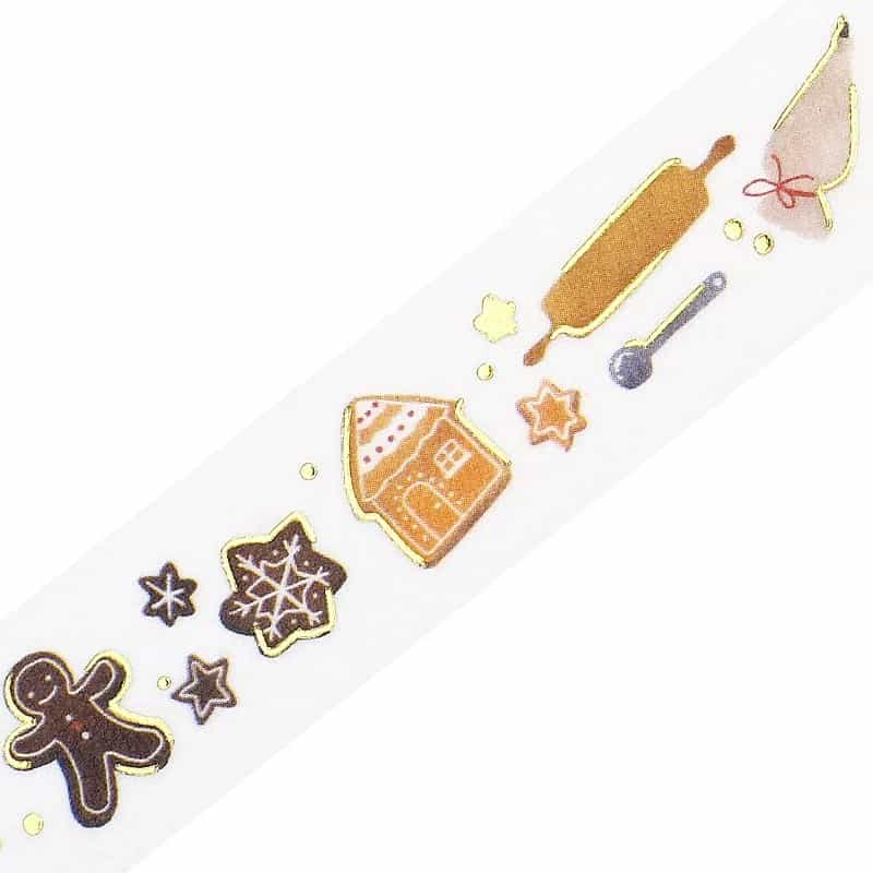 BGM - Washi Tape 15 mm Foil Stamping - Cookie Factory - Xmas Limited
