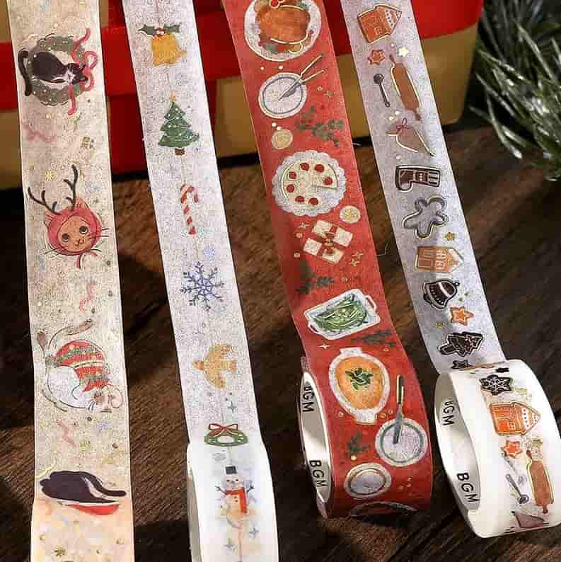 BGM - Washi Tape 15 mm Foil Stamping - Cookie Factory - Xmas Limited