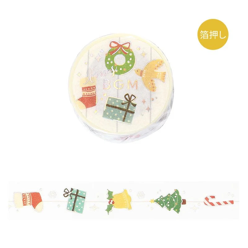 BGM - Washi Tape 15 mm Foil Stamping - Ornament - Xmas Limited