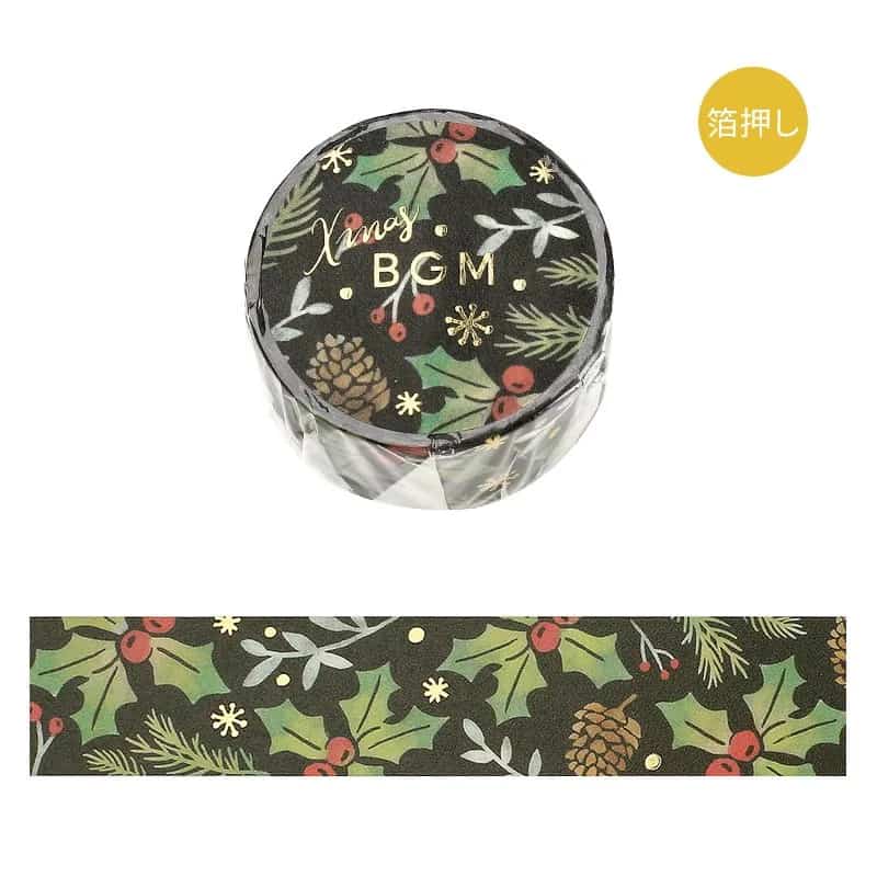 BGM - Washi Tape 20 mm Foil Stamping - Botanic - Xmas Limited