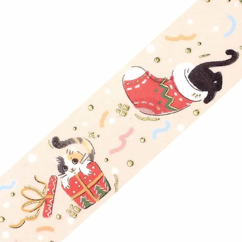 BGM - Washi Tape 20 mm Foil Stamping - Cat Party - Xmas Limited