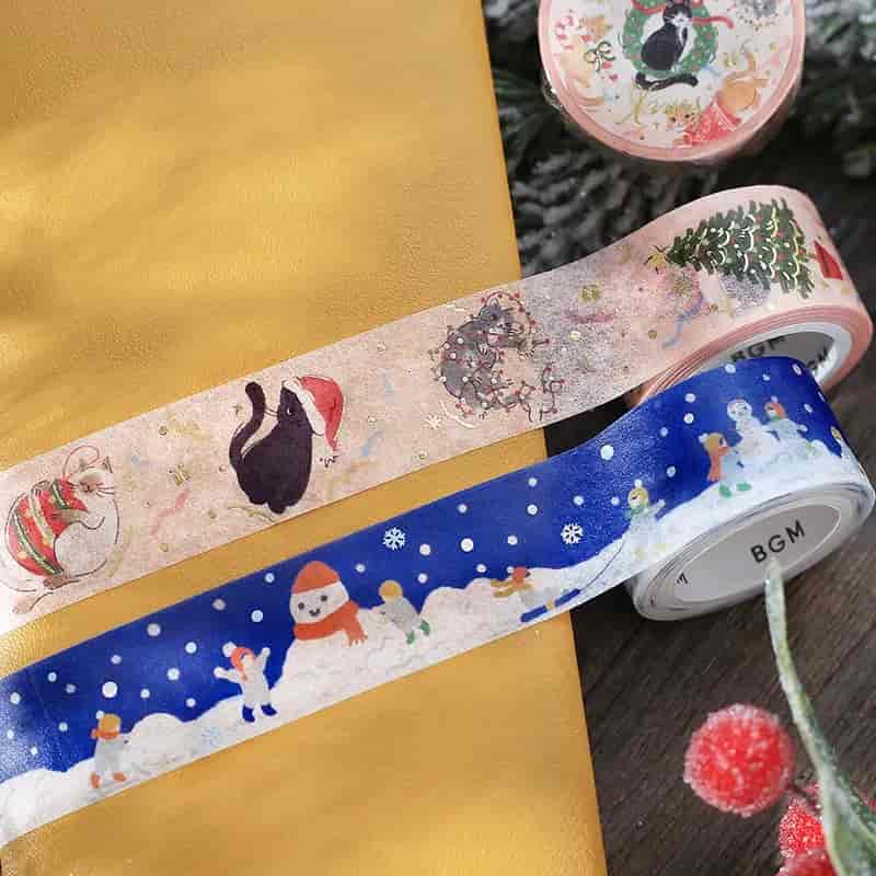BGM - Washi Tape 20 mm Foil Stamping - Cat Party - Xmas Limited