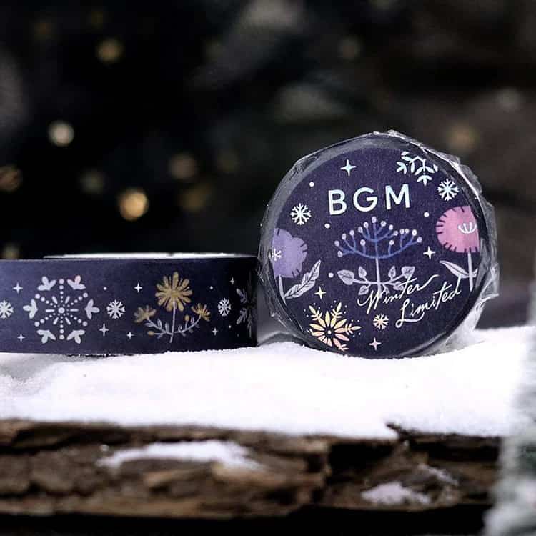 BGM - Washi Tape 15 mm Holographic Foil - Flower Pattern - Winter Limited