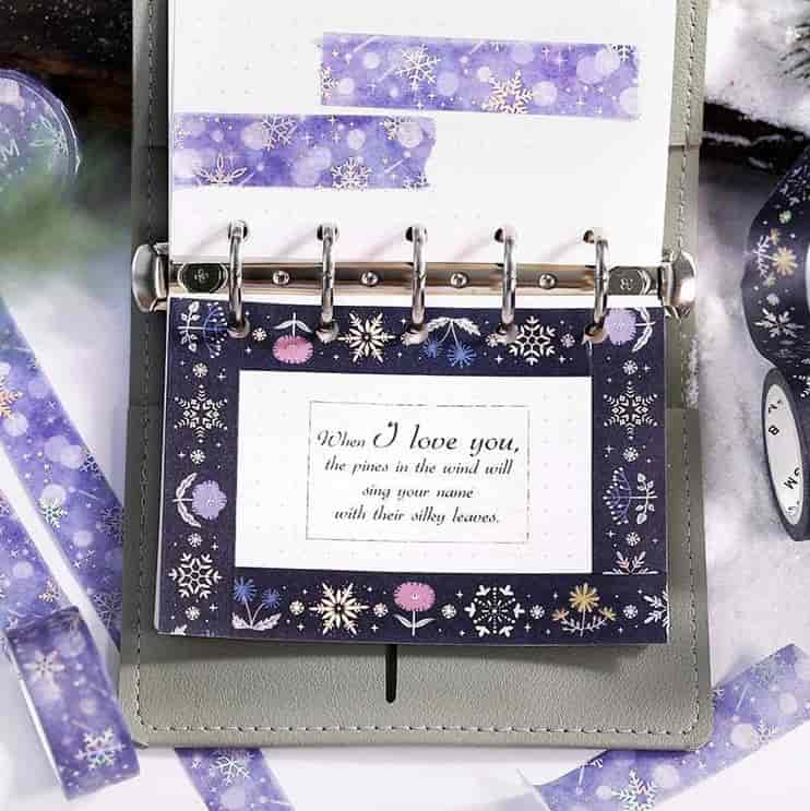 BGM - Washi Tape 15 mm Holographic Foil - Snowflake - Winter Limited