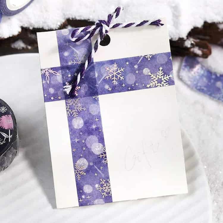 BGM - Washi Tape 15 mm Holographic Foil - Snowflake - Winter Limited