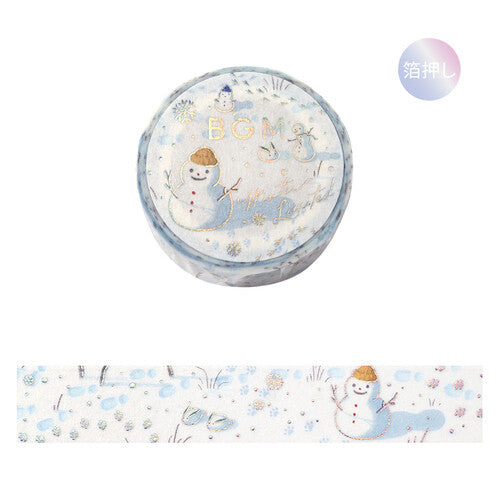 BGM - Washi Tape 15 mm Holographic Foil - Snow Play - Winter Limited