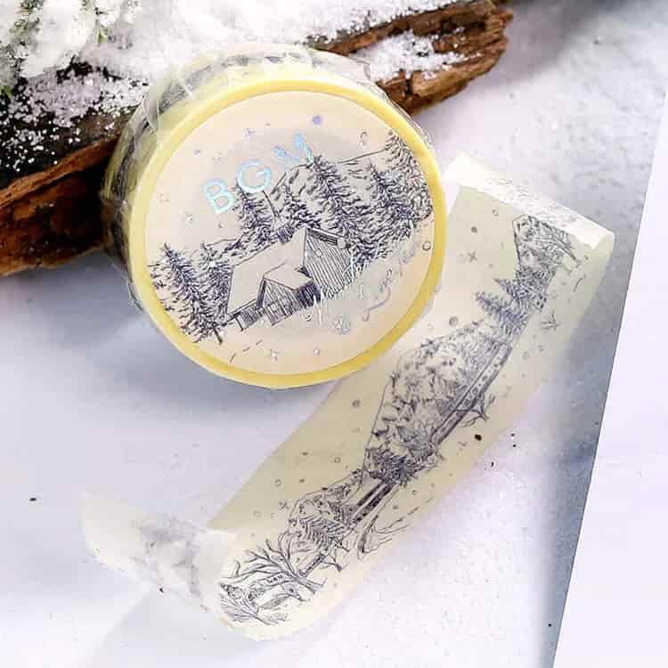 BGM - Washi Tape 20 mm Holographic Foil - Sketch - Winter Limited