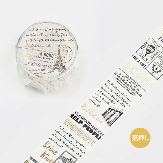 BGM - Washi Tape 30 mm Poema - Máquina Escribir