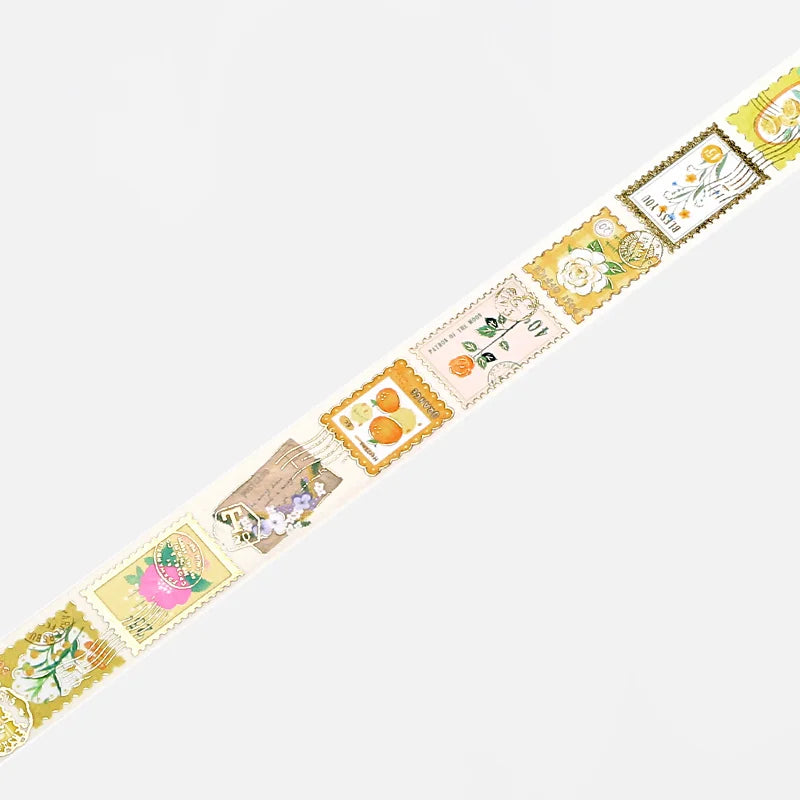 BGM - Washi Tape 20 mm Sellos - Amarillo
