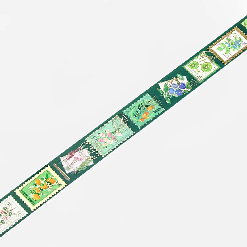 BGM - Washi Tape 20 mm Sellos - Verde