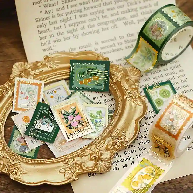 BGM - Washi Tape 20 mm Sellos - Verde