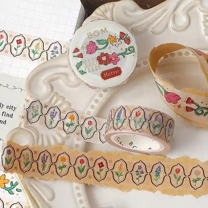 BGM - Washi Tape 15 mm Foil Stamping - Retro Curtain