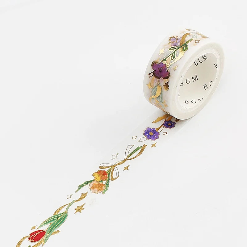 BGM - Washi Tape 15 mm Foil Stamping - Retro Ribbon