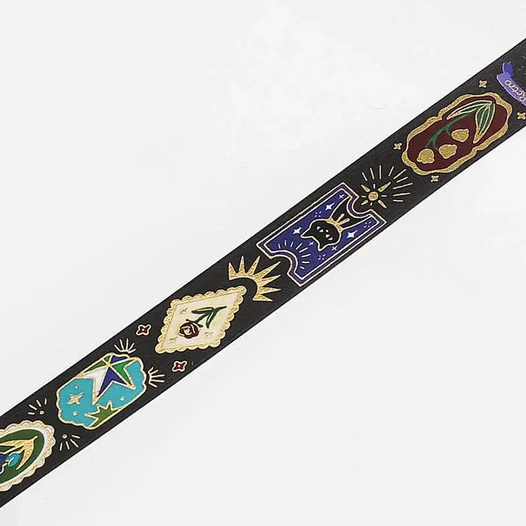 BGM - Washi Tape 15 mm Foil Stamping - Retro Dark