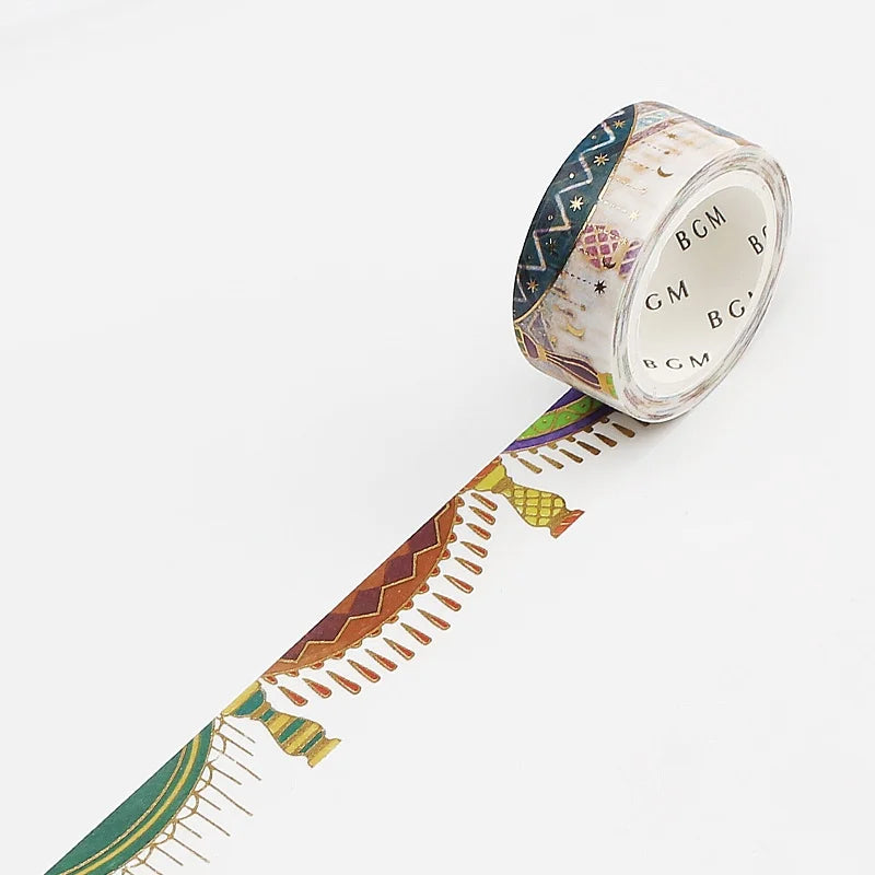 BGM - Washi Tape 15 mm Foil Stamping - Retro Curtain