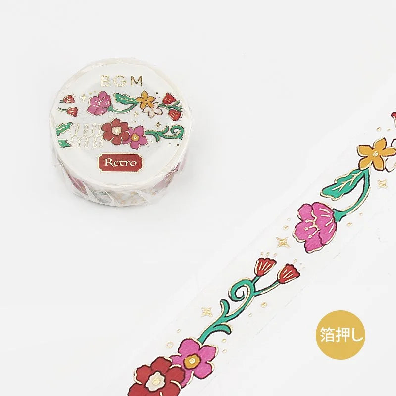 BGM - Washi Tape 15 mm Foil Stamping - Retro Karakusa
